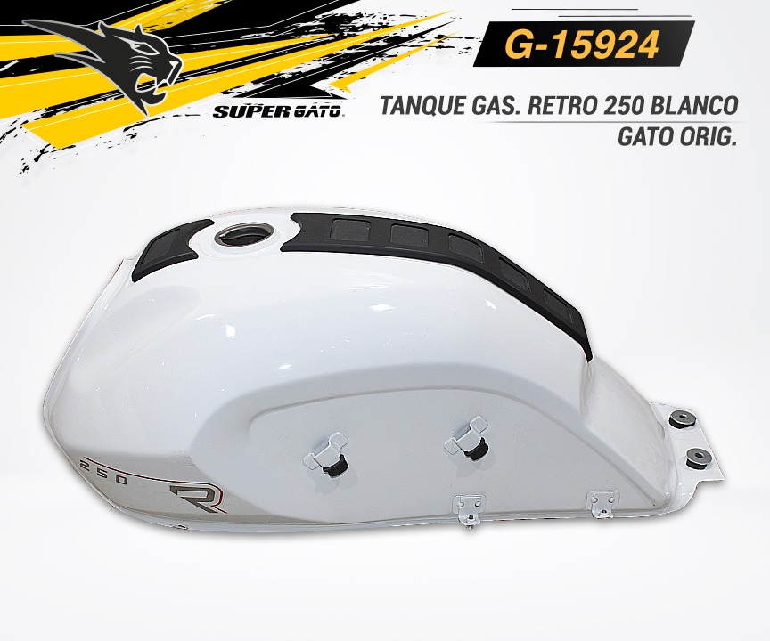 Tanque de Gasolina Retro 250 Blanco Gato Original G-15924