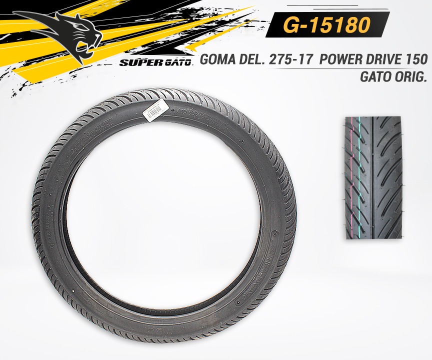 Goma Delantera 2.75-17 Power Drive 150 Gato Original