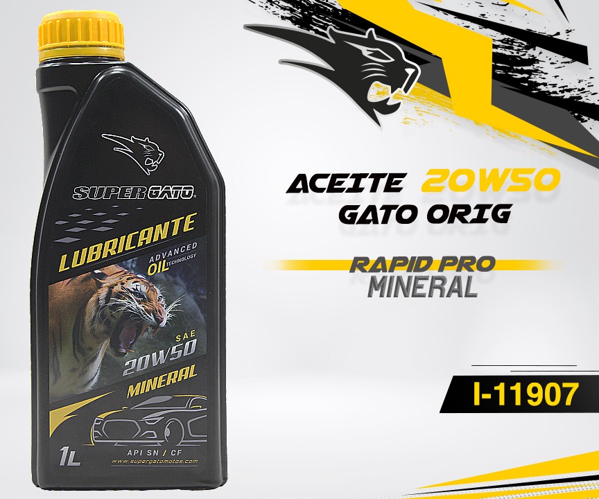 Aceite 20W50 Gato Original Rapid Pro Mineral I-11907