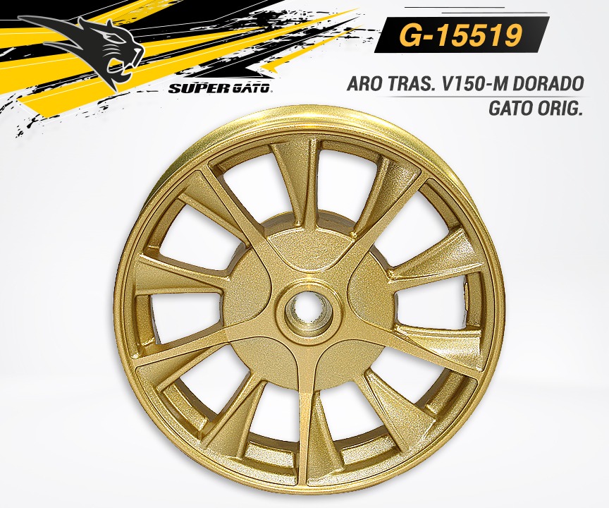 Aro Tras. V150-M Dorado Gato Original.